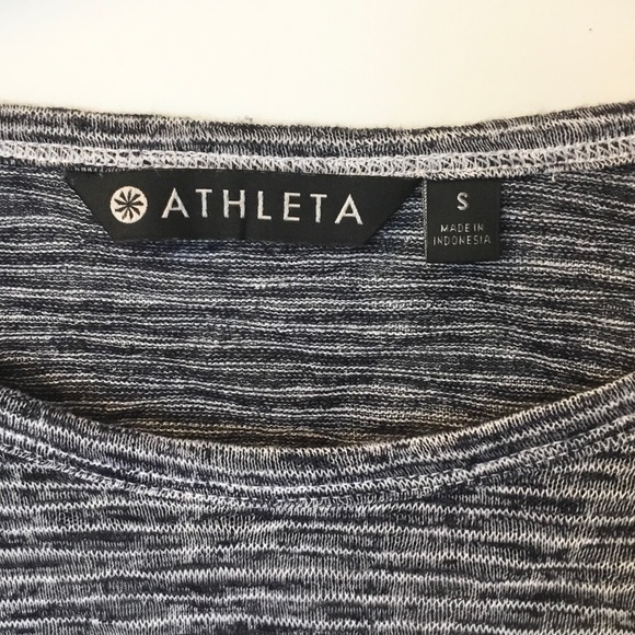 Athleta Beyond Soft Cutout Breezy Open Back Top - Navy/White Stripes - S - Picture 5 of 6